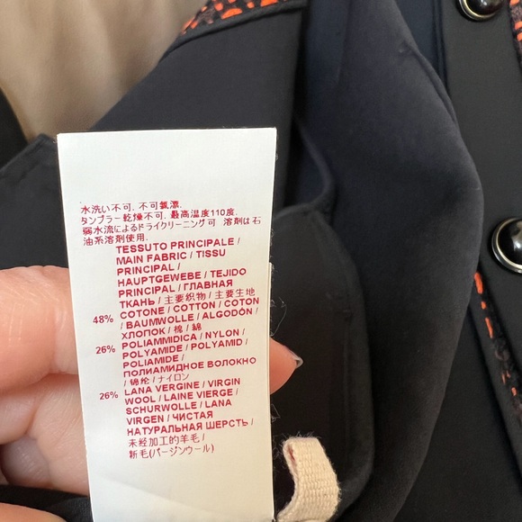 MARNI Black and Orange COAT SZ 44 - Picture 9 of 16